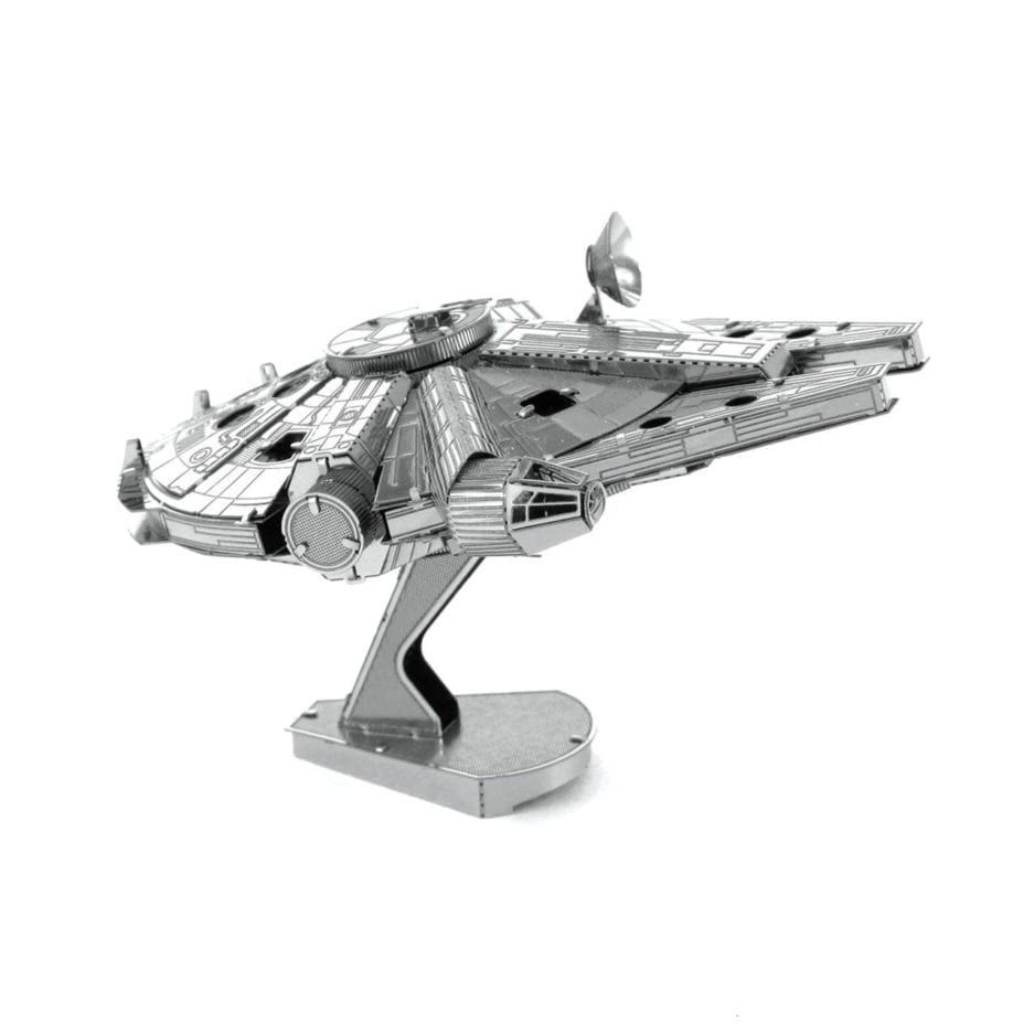 Mô hình kim loại lắp ráp 3D Millennium Falcon (Silver) – Metal Works MP049