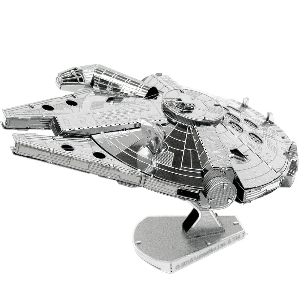 Mô hình kim loại lắp ráp 3D Millennium Falcon (Silver) – Metal Works MP049