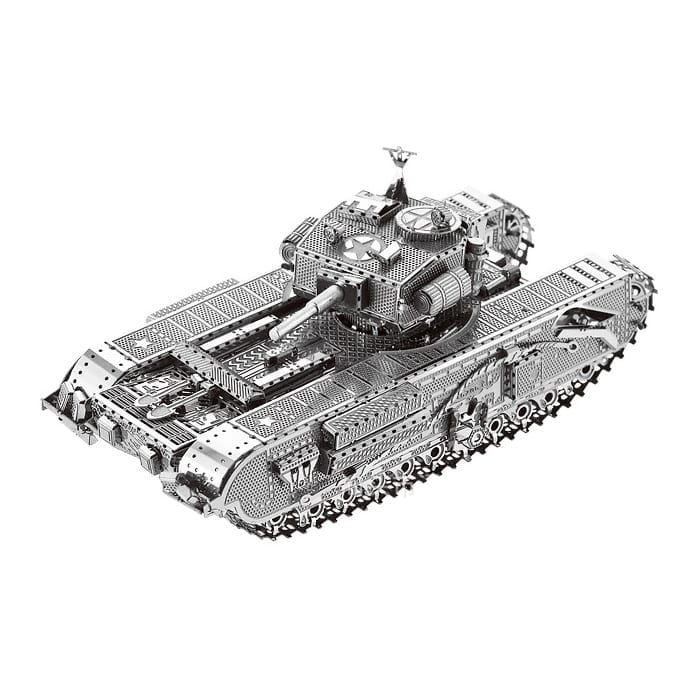 Mô hình kim loại lắp ráp 3D Xe Tăng Churchill (Silver) – Metal Works MP243