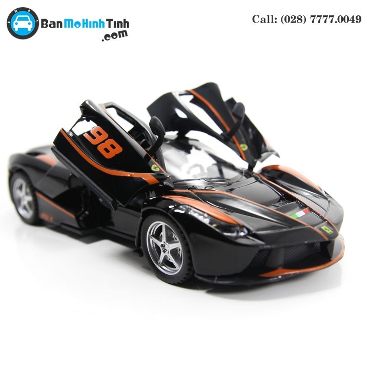 MÔ HÌNH FERRARI LAFERRARI FXX K NO.98 BLACK/ ORANGE 1:32 DOUBLEHOUSES