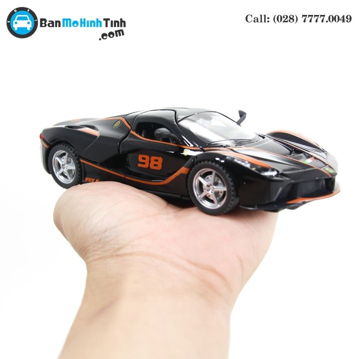 MÔ HÌNH FERRARI LAFERRARI FXX K NO.98 BLACK/ ORANGE 1:32 DOUBLEHOUSES
