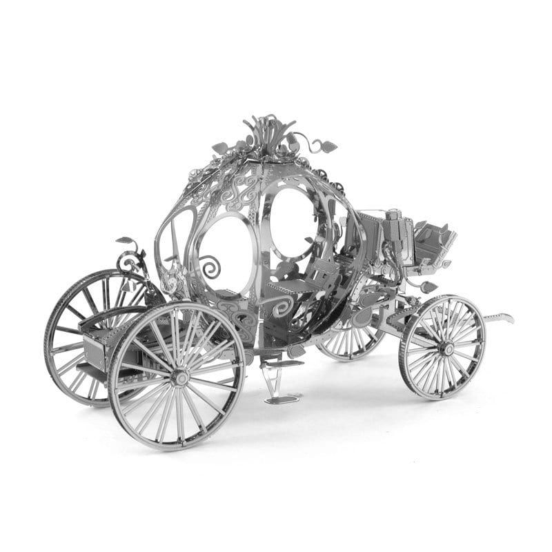 Mô hình kim loại lắp ráp 3D Pumpkin Carriage (Xe Bí Ngô) (Silver) - Metal Mosaic MP882
