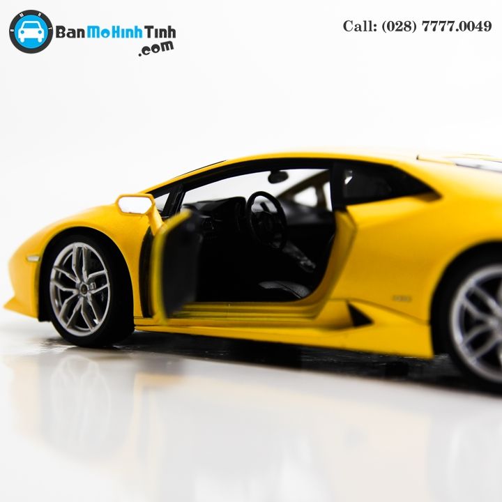 MÔ HÌNH LAMBORGHINI HURACAN LP610-4 YELLOW 1:24 WELLY - 24056Y