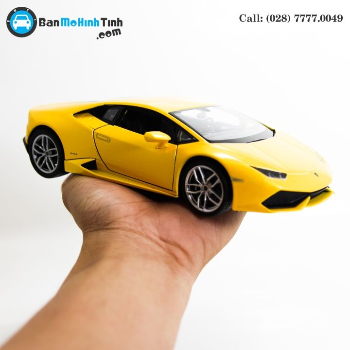 MÔ HÌNH LAMBORGHINI HURACAN LP610-4 YELLOW 1:24 WELLY - 24056Y