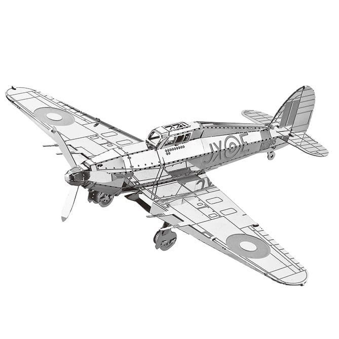 Mô Hình Kim Loại Lắp Ráp 3D Tiêm Kích Hawker Hurricane (Silver) – Metal Works MP461