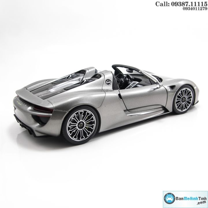 MÔ HÌNH PORSCHE 918 SPYDER CONCEPT GREY 1:18 WELLY-FX 18051C