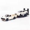 Mô hình xe Design Elite Transport - Datsun 73 Pick up + Skyline R34 1:24 Maisto White (1)