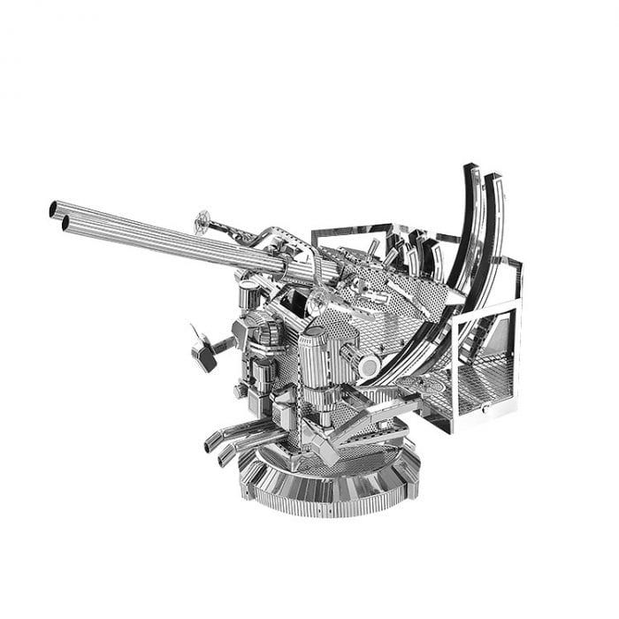 Mô Hình Kim Loại Lắp Ráp 3D Súng Phòng Không Đôi (Silver) – Metal Works MP270