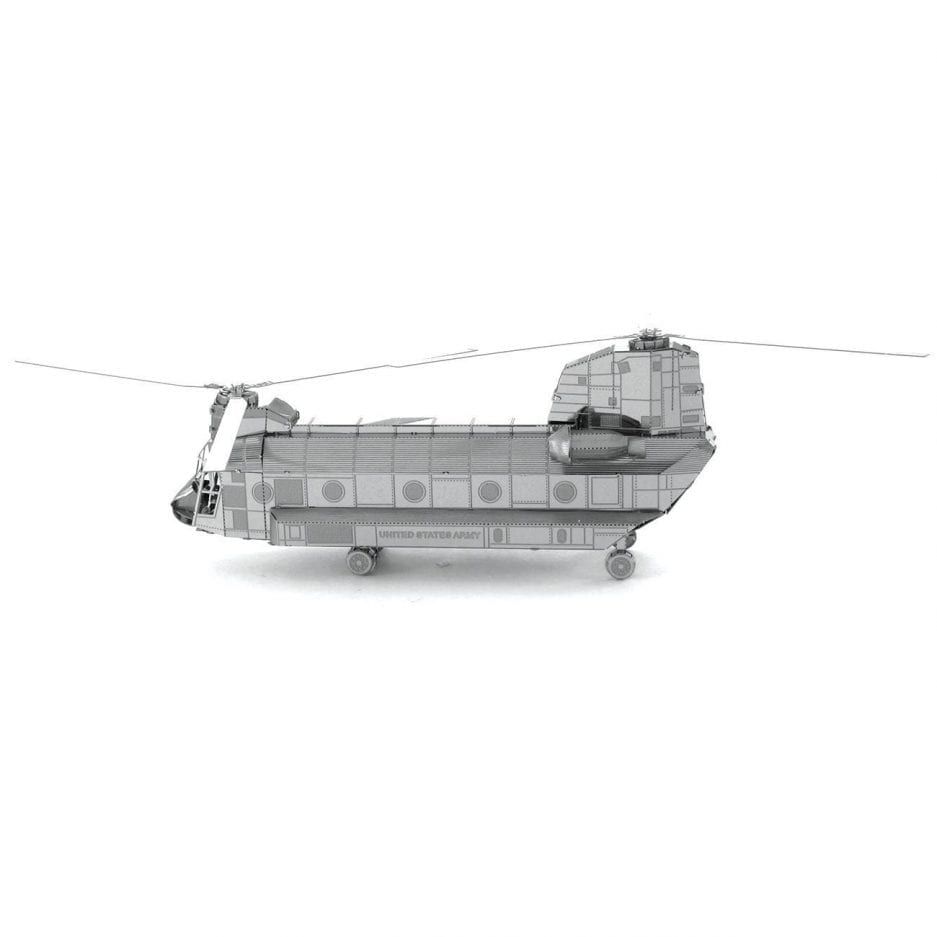 Mô Hình Kim Loại Lắp Ráp 3D Trực Thăng CH-47 Chinook (Silver) – Piecefun MP416