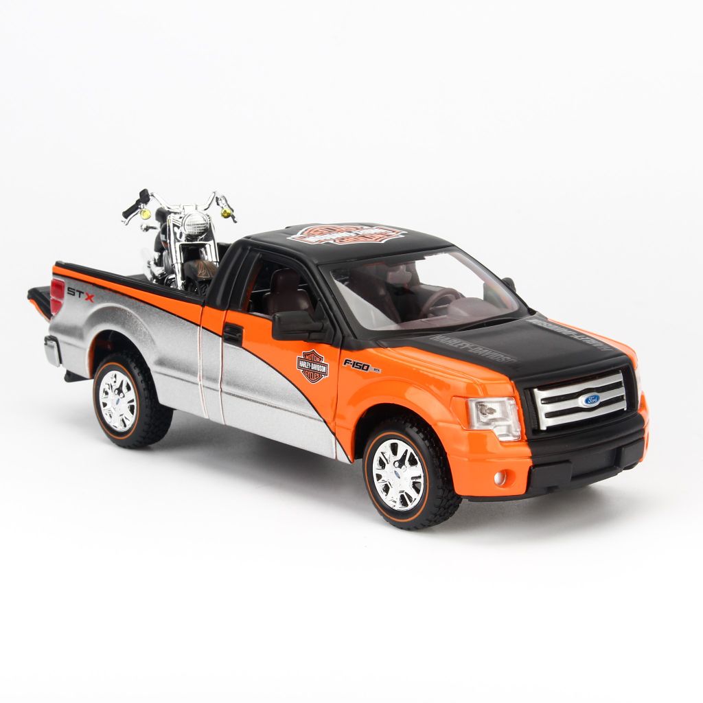 Mô hình xe Ford F-150 STX + 2000 FLSTF Fat Boy 1:24 Maisto