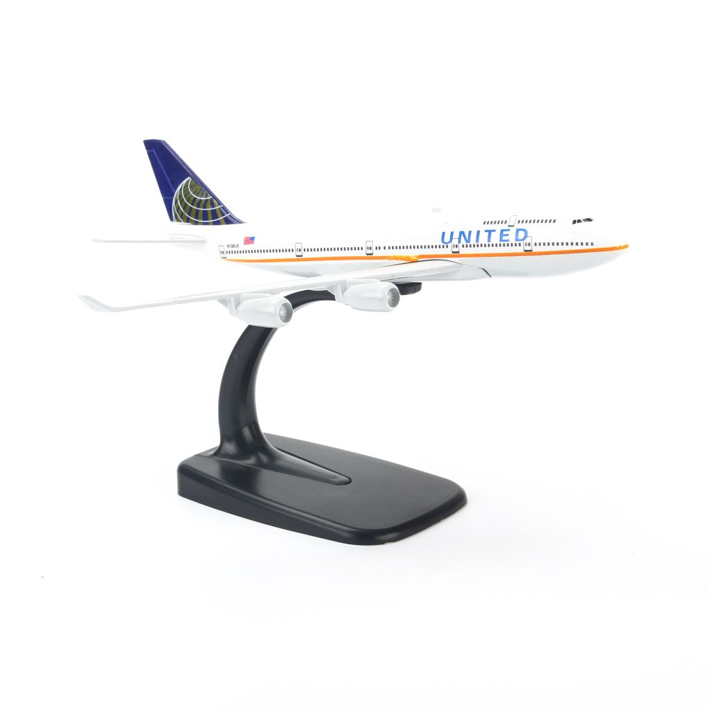 Mô hình máy bay United Airlines Boeing B747 16cm Everfly 