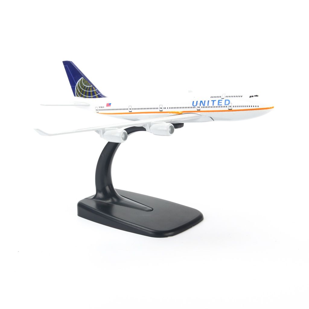 Mô hình máy bay United Airlines Boeing B747 16cm Everfly