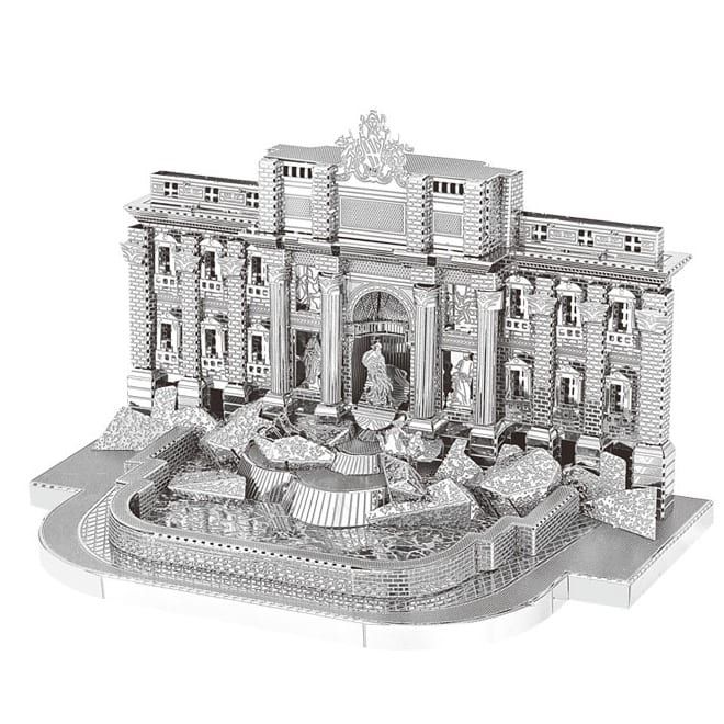  Mô hình kim loại lắp ráp 3D Trevi Fountain (Đài Phun Nước Trevi) (Silver) - Metal Works MP528 