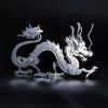 Mô hình kim loại lắp ráp 3D The Dragon (Con Rồng) (Silver) Steel Warcraft SW010