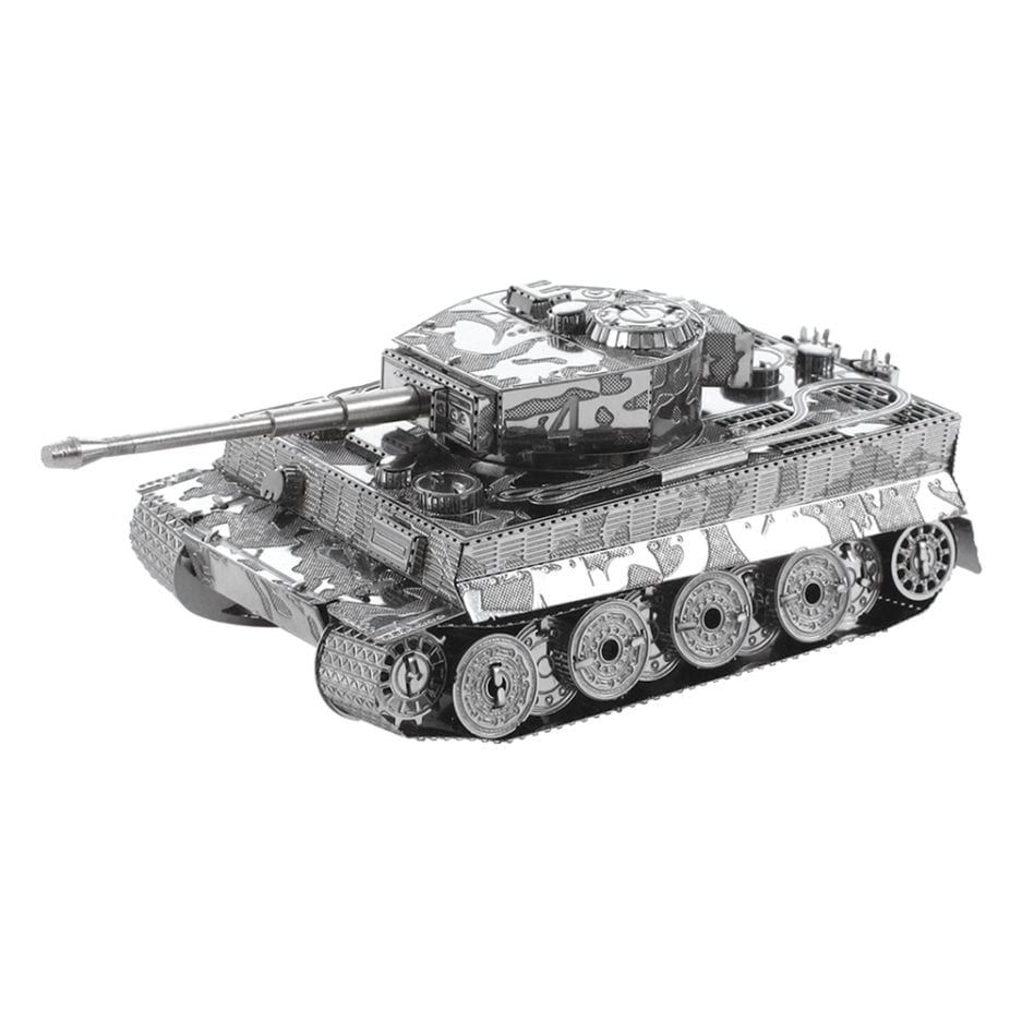 Mô hình kim loại lắp ráp 3D Xe Tăng Tiger I (Silver) – Metal Works MP010