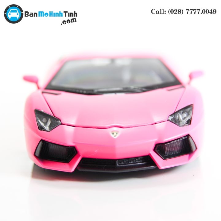 MÔ HÌNH LAMBORGHINI AVENTADOR LP700 PINK 1:24 WELLY- 24033P