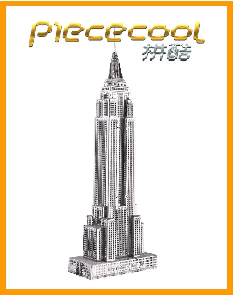 Mô Hình Kim Loại Lắp Ráp 3D Empire State Building (Tòa Nhà Empire State) (Silver) – Piececool MP385
