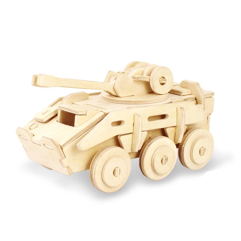  Mô hình gỗ lắp ráp 3D Military Vehicle (Xe Quân Sự) (Wood Color) - Robotime JP236 - WP075 