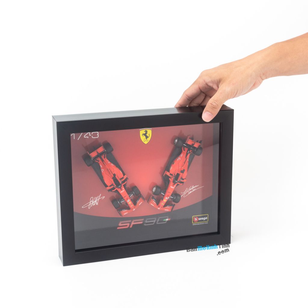 Khung tranh mô hình xe Ferrari F1 2019 SF90 1:43 Bburago - 18-36825