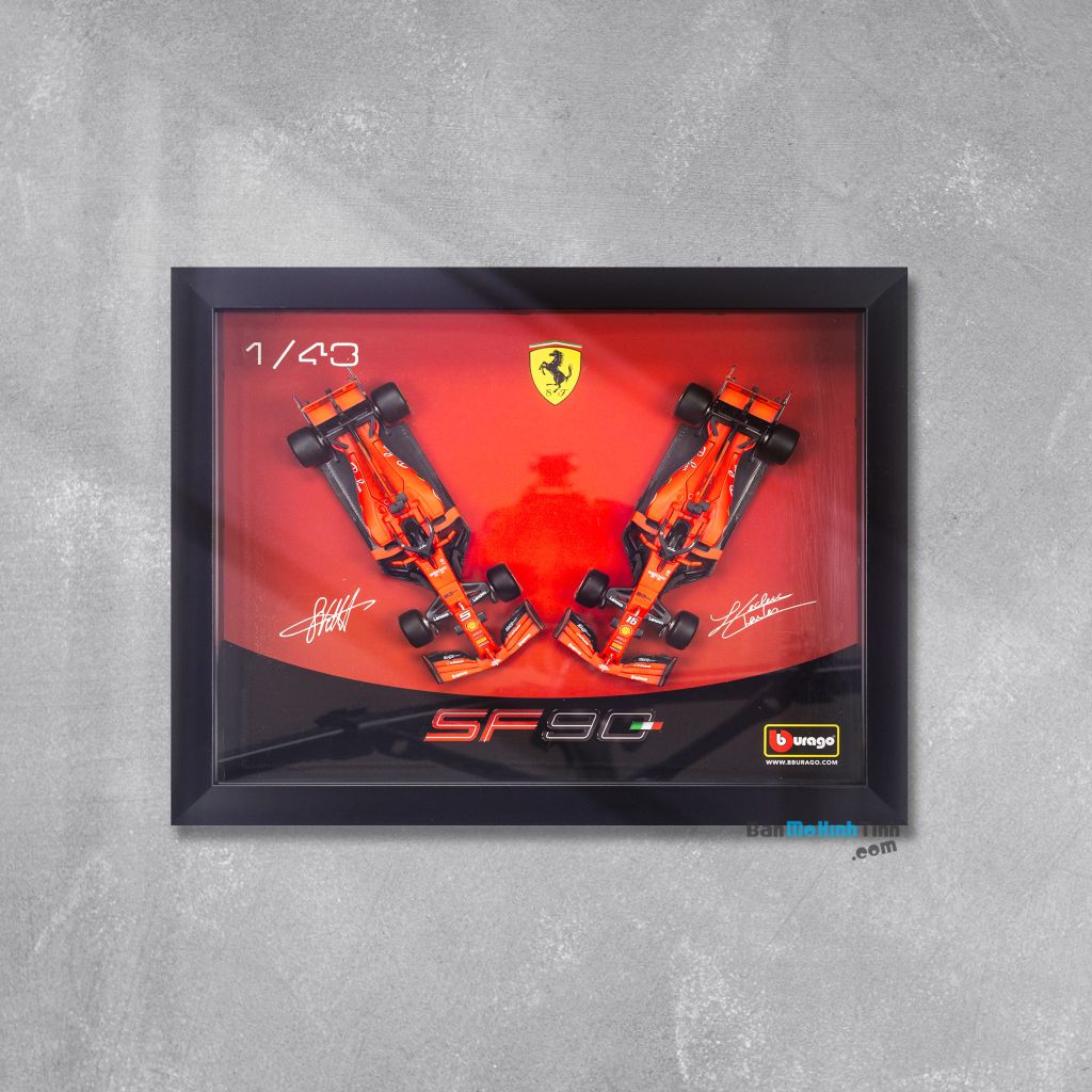 Khung tranh mô hình xe Ferrari F1 2019 SF90 1:43 Bburago - 18-36825