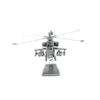 Mô hình kim loại lắp ráp 3D Trực Thăng AH-64 Apache (Silver) - Metal Mosaic MP034