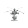 Mô hình kim loại lắp ráp 3D Trực Thăng AH-64 Apache (Silver) - Metal Mosaic MP034