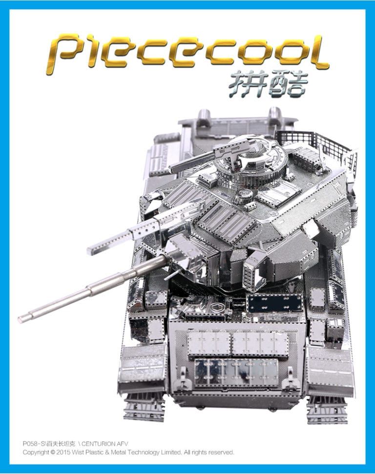 Mô hình kim loại lắp ráp 3D Xe Tăng Centurion AFV (Silver) – Piececool MP130