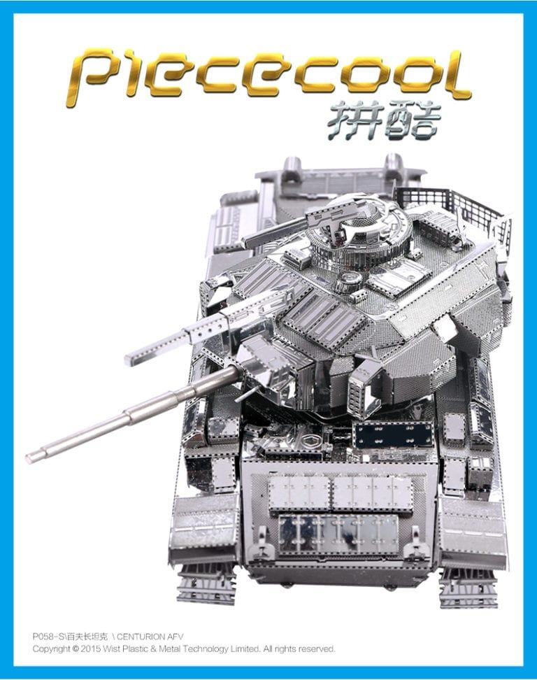 Mô Hình Kim Loại Lắp Ráp 3D Xe Tăng Centurion AFV (Silver) – Piececool MP130