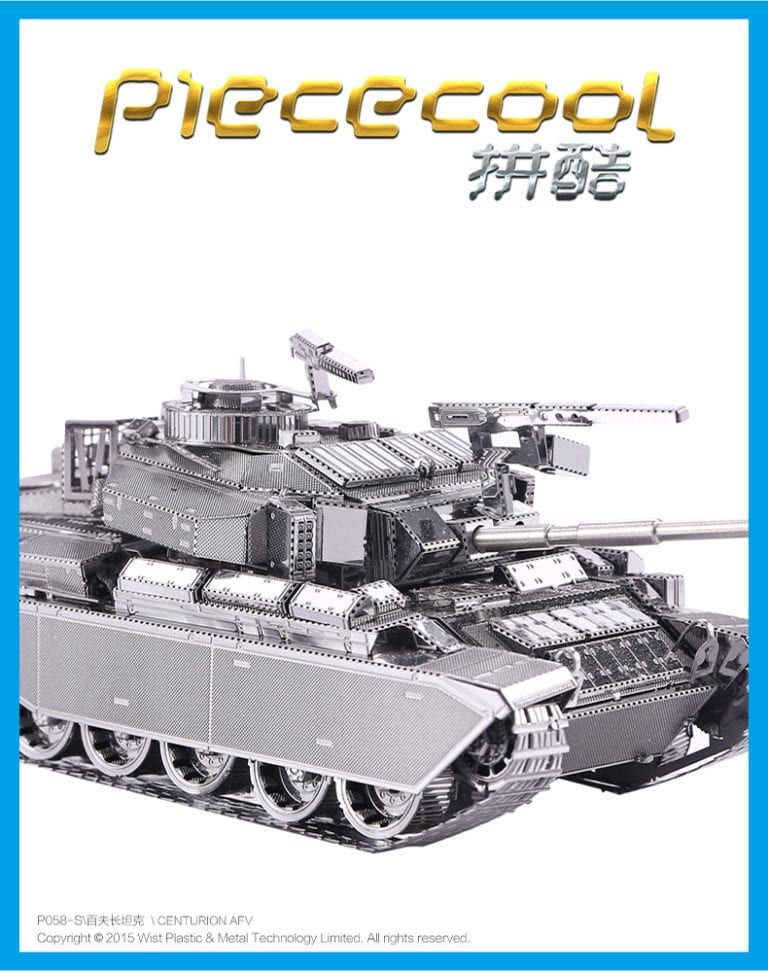 Mô hình kim loại lắp ráp 3D Xe Tăng Centurion AFV (Silver) – Piececool MP130