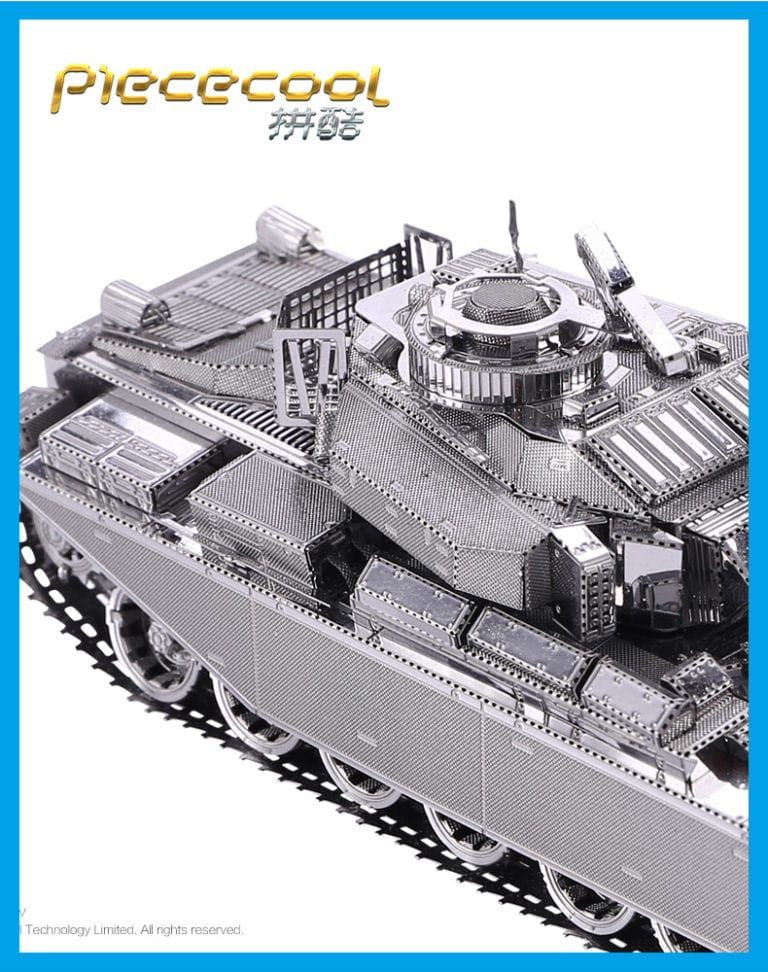 Mô hình kim loại lắp ráp 3D Xe Tăng Centurion AFV (Silver) – Piececool MP130