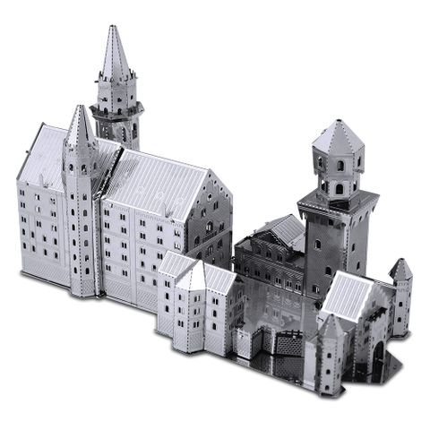 Mô hình kim loại lắp ráp 3D Neuschwanstein Castle (Lâu Đài Cổ Tích) (Silver) - Metal Works MP020