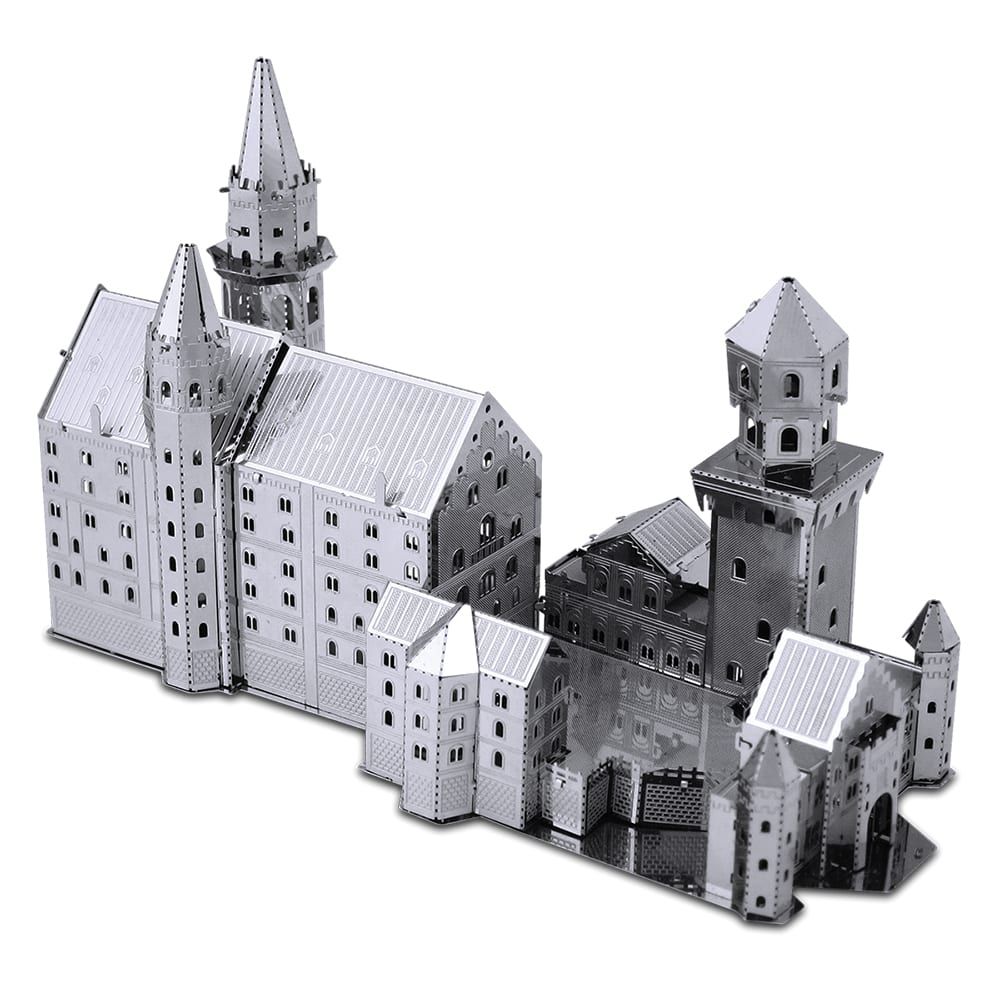 Mô hình kim loại lắp ráp 3D Neuschwanstein Castle (Lâu Đài Cổ Tích) (Silver) - Metal Works MP020