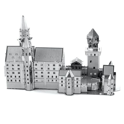 Mô hình kim loại lắp ráp 3D Neuschwanstein Castle (Lâu Đài Cổ Tích) (Silver) - Metal Works MP020