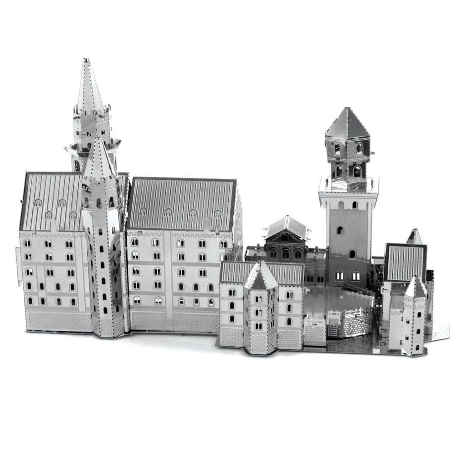 Mô hình kim loại lắp ráp 3D Neuschwanstein Castle (Lâu Đài Cổ Tích) (Silver) - Metal Works MP020