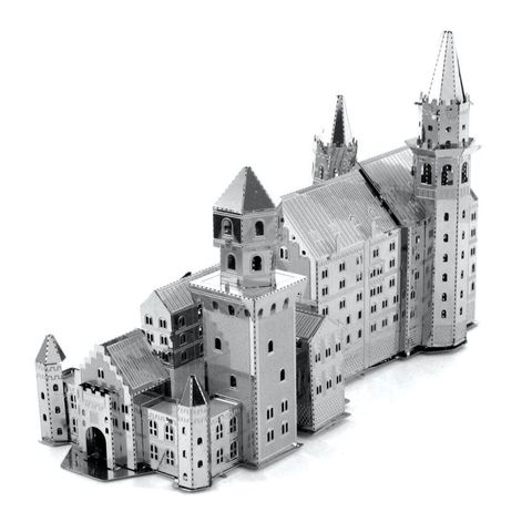 Mô hình kim loại lắp ráp 3D Neuschwanstein Castle (Lâu Đài Cổ Tích) (Silver) - Metal Works MP020