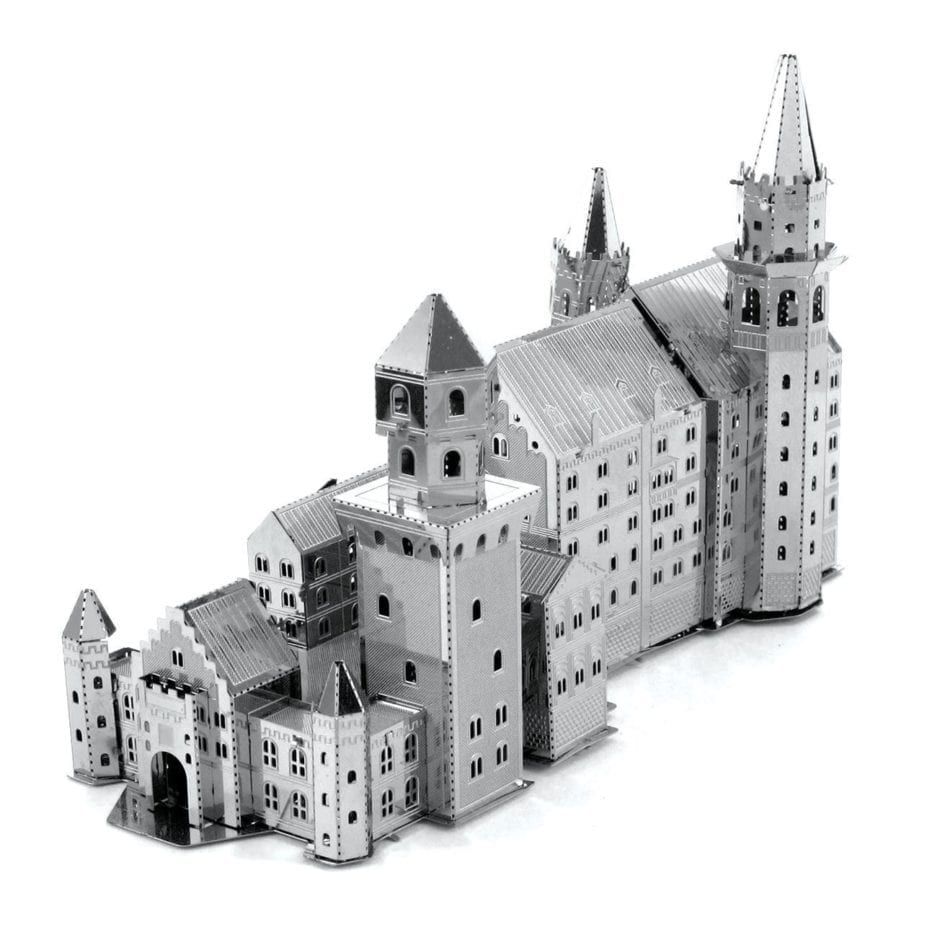 Mô hình kim loại lắp ráp 3D Neuschwanstein Castle (Lâu Đài Cổ Tích) (Silver) - Metal Works MP020