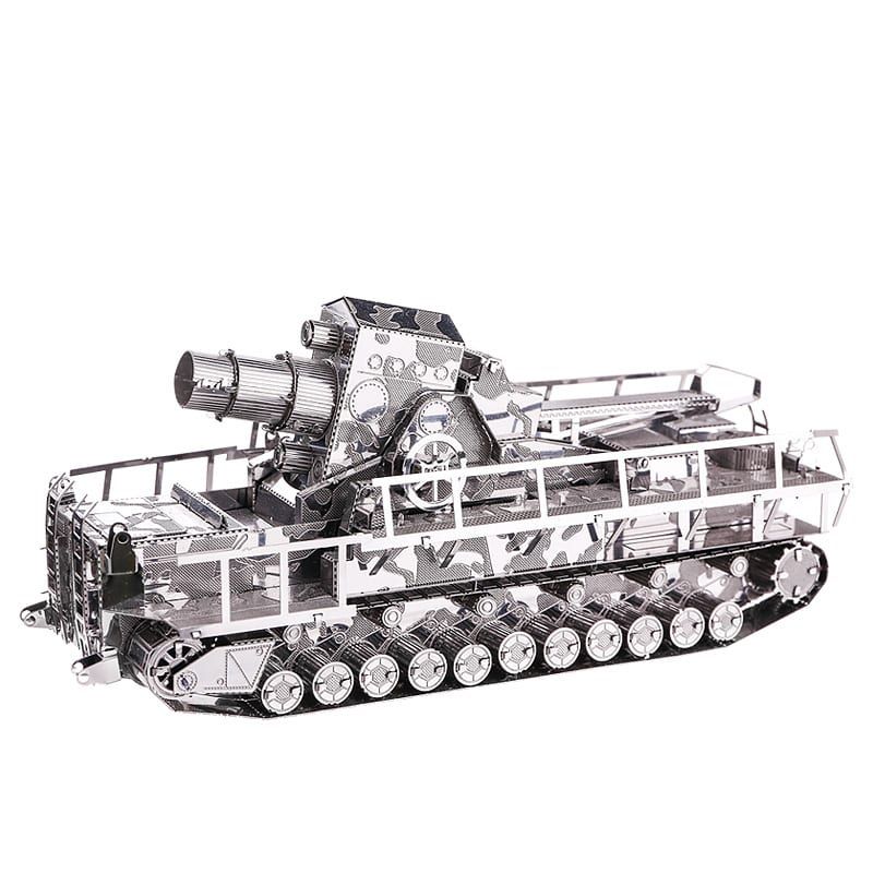 Mô Hình Kim Loại Lắp Ráp 3D Siêu Đại Pháo Railway Gun (Silver) – Piececool MP087