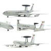 Mô hình máy bay quân sự Boeing E-3 Sentry AWACS US Air Force 1:200 NsModel