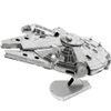 Mô hình kim loại lắp ráp 3D Millennium Falcon (Silver) – Metal Mosaic MP652