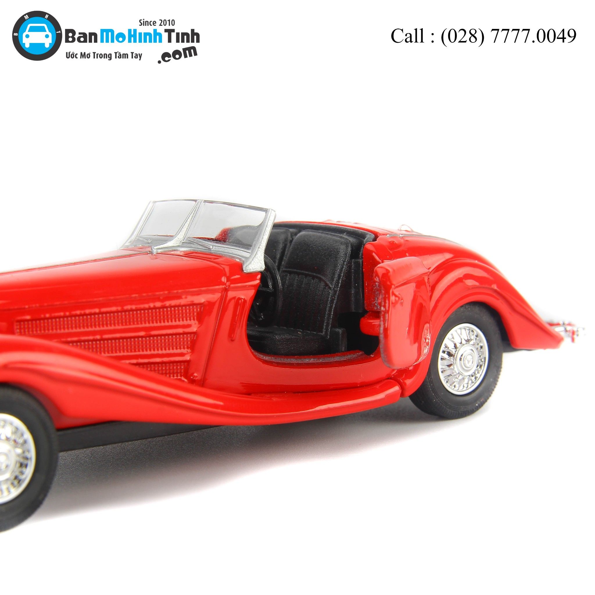 MÔ HÌNH MERCEDES-BENZ 500K TYP CONVERTIBLE RED 1:36 WELLY- 98879C