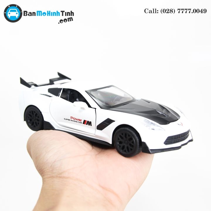 MÔ HÌNH CHELVOLET CORVETTE ZR1 WHITE 1:32 TYMODELS