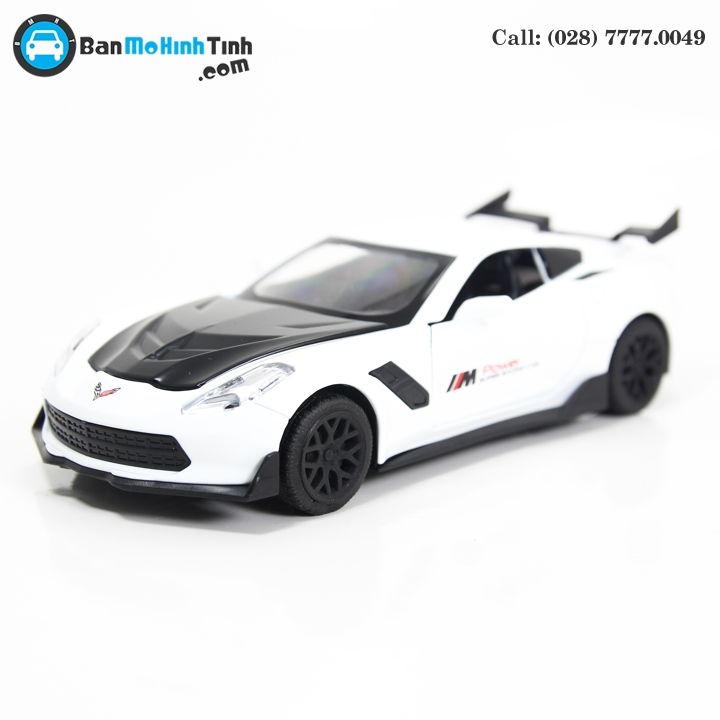 MÔ HÌNH CHELVOLET CORVETTE ZR1 WHITE 1:32 TYMODELS