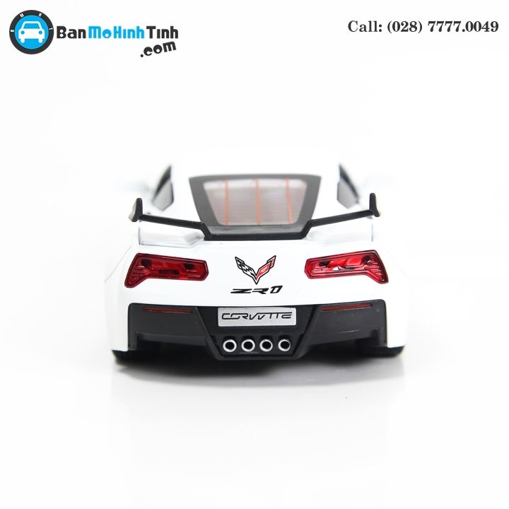 MÔ HÌNH CHELVOLET CORVETTE ZR1 WHITE 1:32 TYMODELS