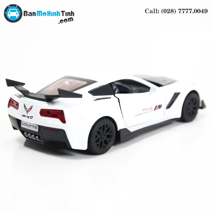 MÔ HÌNH CHELVOLET CORVETTE ZR1 WHITE 1:32 TYMODELS