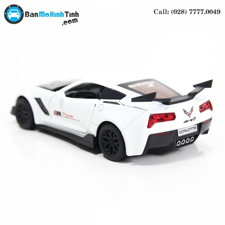 MÔ HÌNH CHELVOLET CORVETTE ZR1 WHITE 1:32 TYMODELS