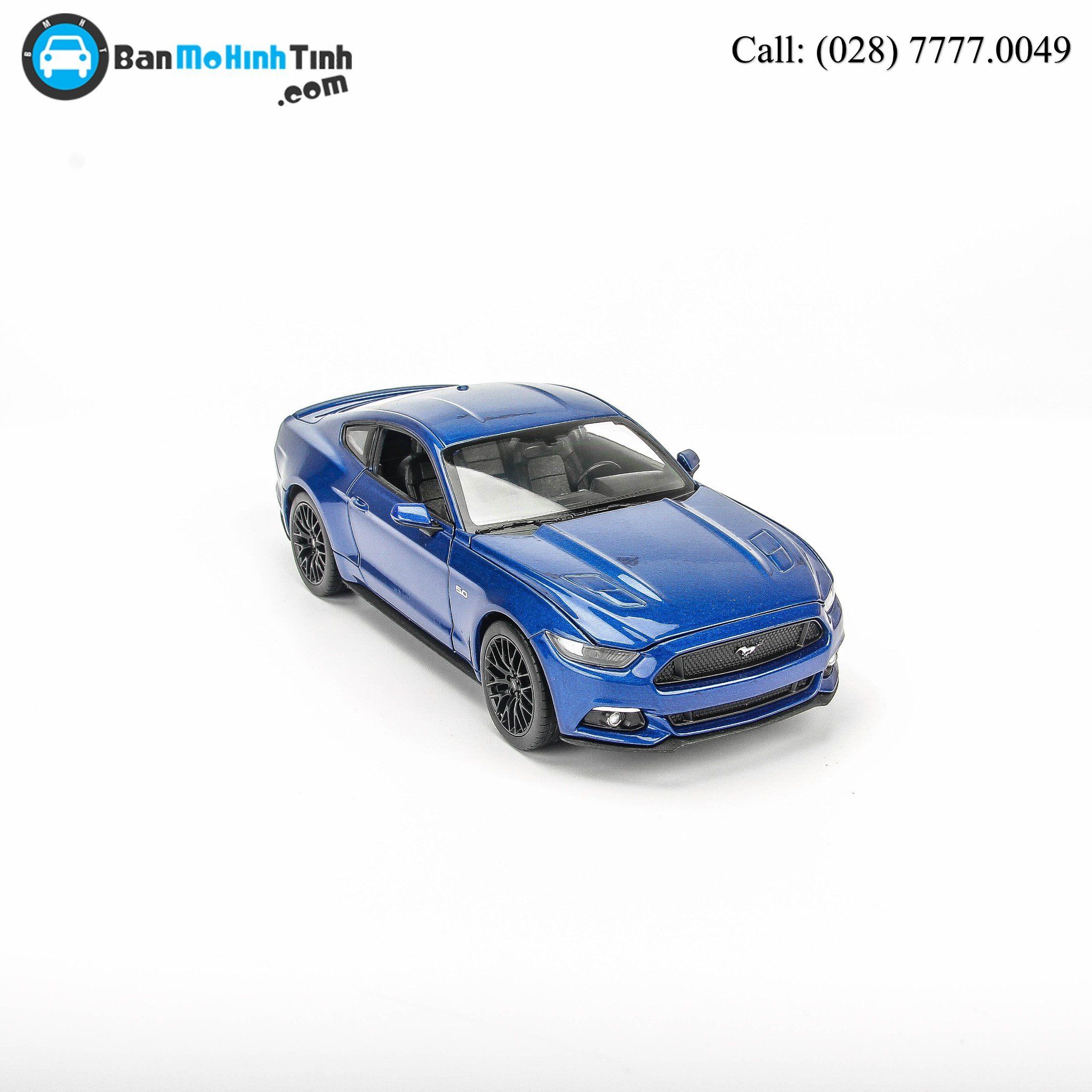 MÔ HÌNH FORD MUSTANG GT 2015 BLUE 1:24 WELLY- 24062W