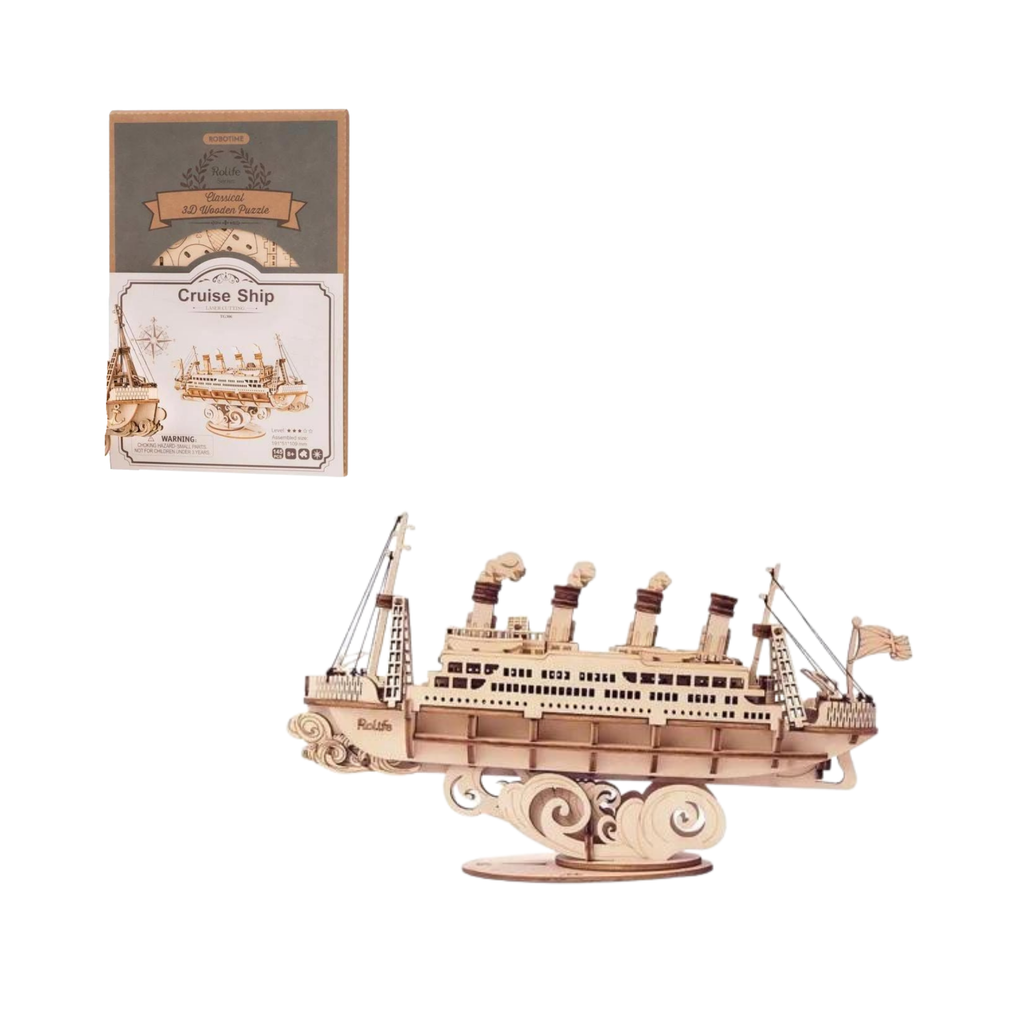 Mô hình gỗ lắp ráp 3D Cruise Ship (Tàu Du Lịch) (Wood Color) - Robotime TG306 - WP139