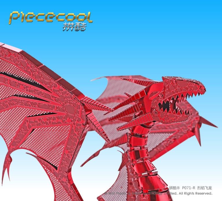 Mô Hình Kim Loại Lắp Ráp 3D Dragon Flame (Rồng Đỏ) (Red) – Piececool MP197