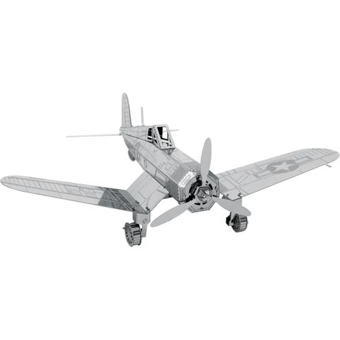 Mô hình kim loại lắp ráp 3D F4U Corsair (Silver) – Metal Works MP154