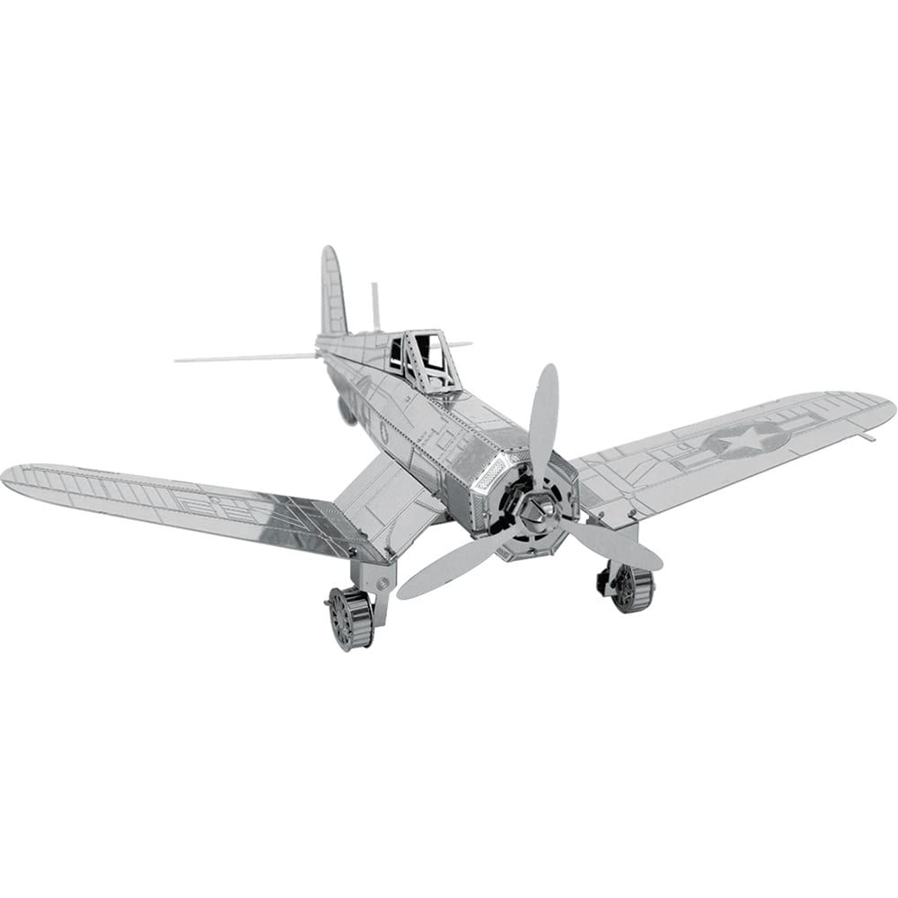 Mô hình kim loại lắp ráp 3D F4U Corsair (Silver) – Metal Works MP154